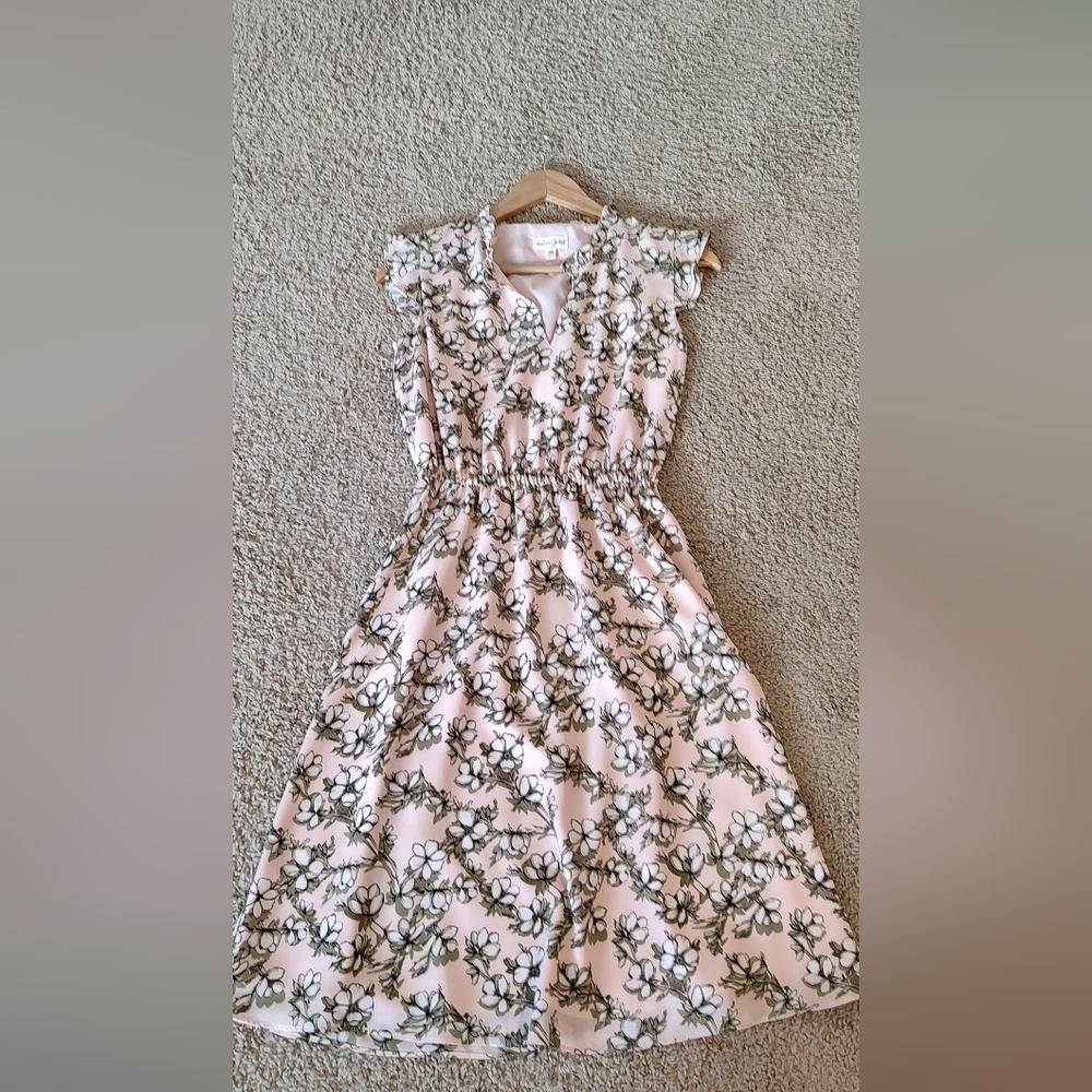 Maison Jules. XS. Pink and green summer dress.